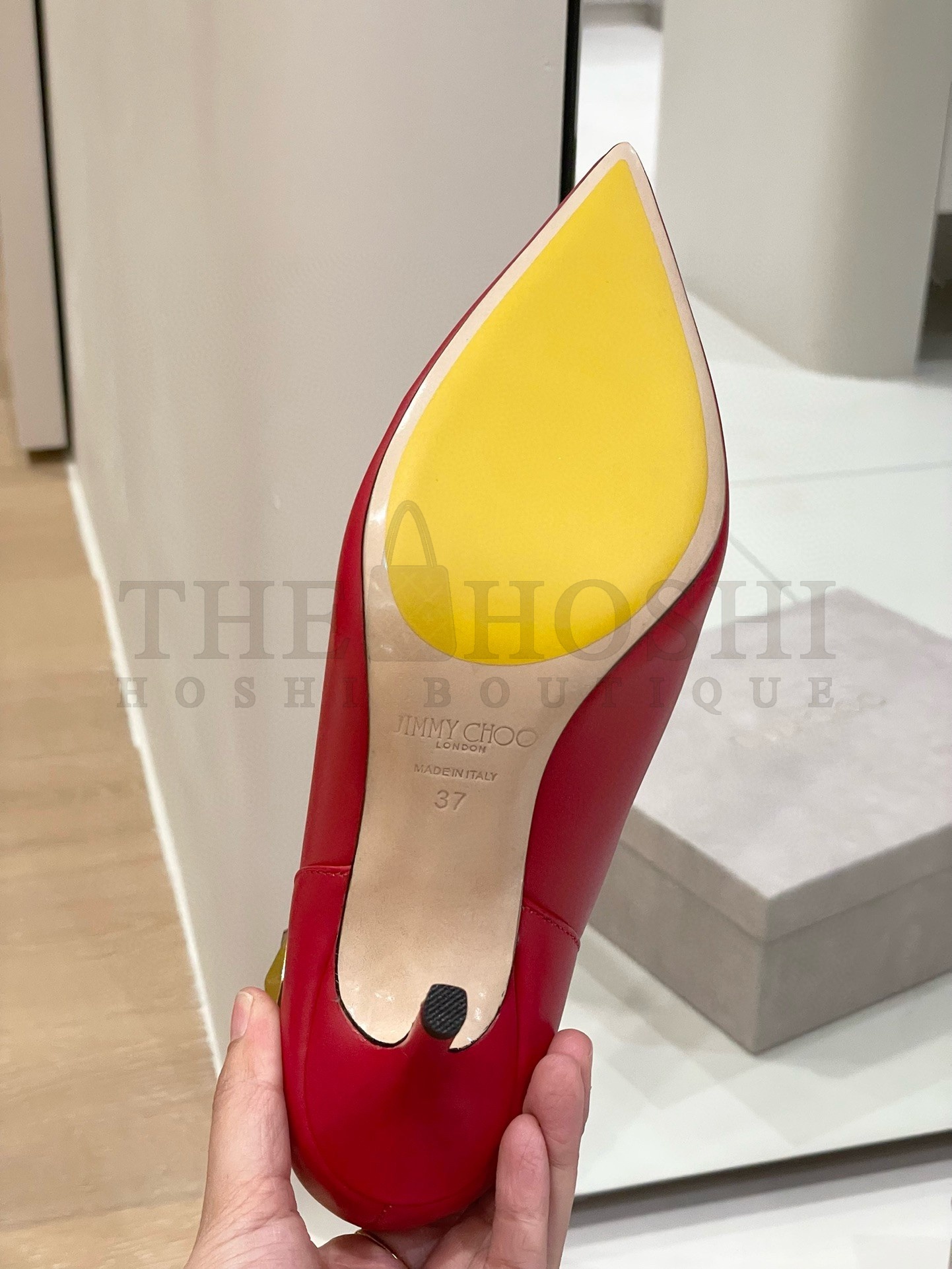 J1m*y Ch00 Nell Ankle Boots 85mm in Red Leather Master Quality