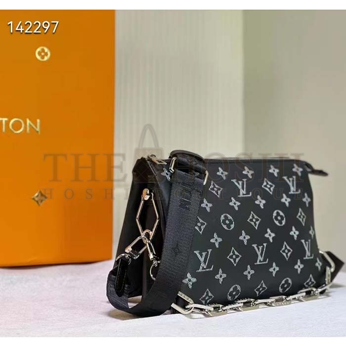 L0vis Vvtt0n LV Women Coussin MM Handbag Black Gray Lambskin Master Quality