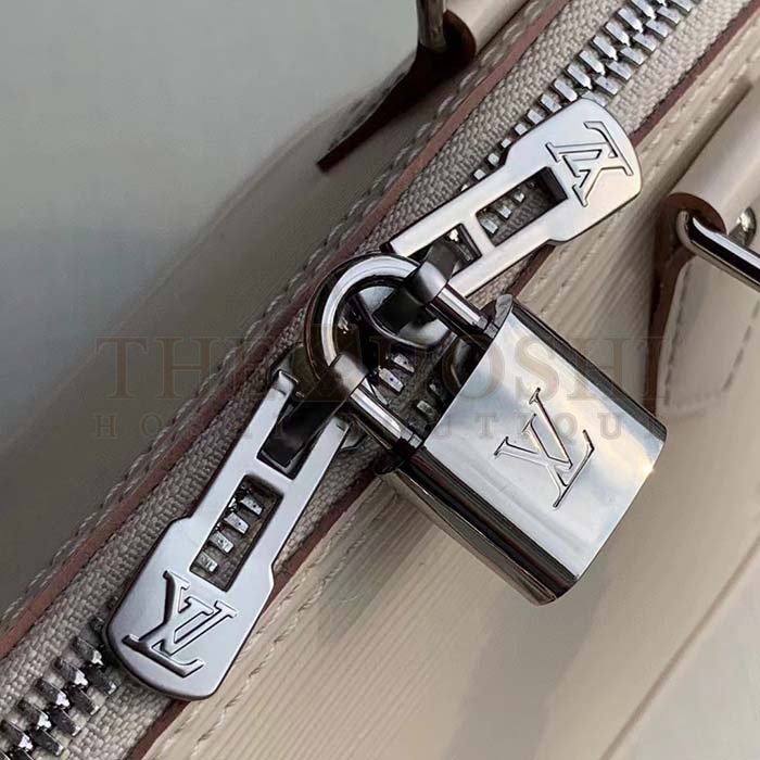 L0vis Vvtt0n LV Women Alma BB Handbag Quartz White Epi Grained Cowhide Leather Master Quality