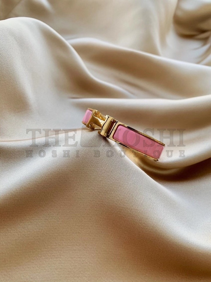 H**me5 Clic H bracelet, Pink Enamel, Rose Gold Master Quality