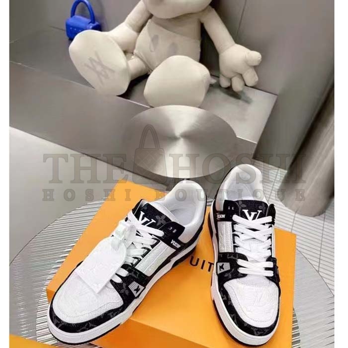 L0vis Vvtt0n Unisex LV Trainer Sneaker Black Monogram Calf Master Quality