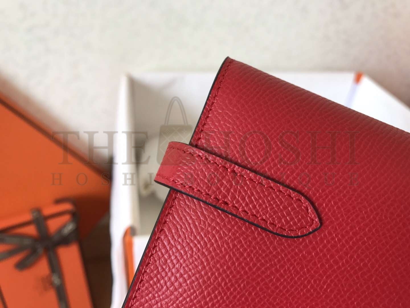 H**me5 Kelly Classic Long Wallet In Red Epsom Leather Master Quality