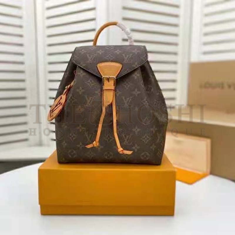 L0vis Vvtt0n LV Women Montsouris BB Backpack Monogram Canvas Cowhide Leather Master Quality