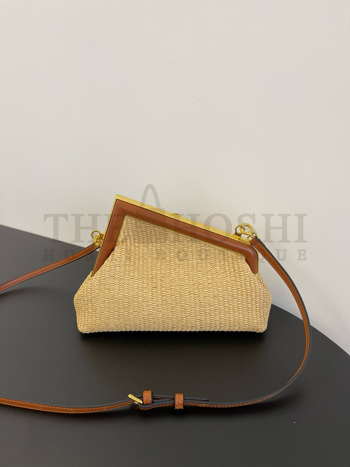 F**di First Small Bag in Natural Raffia Straw Master Quality