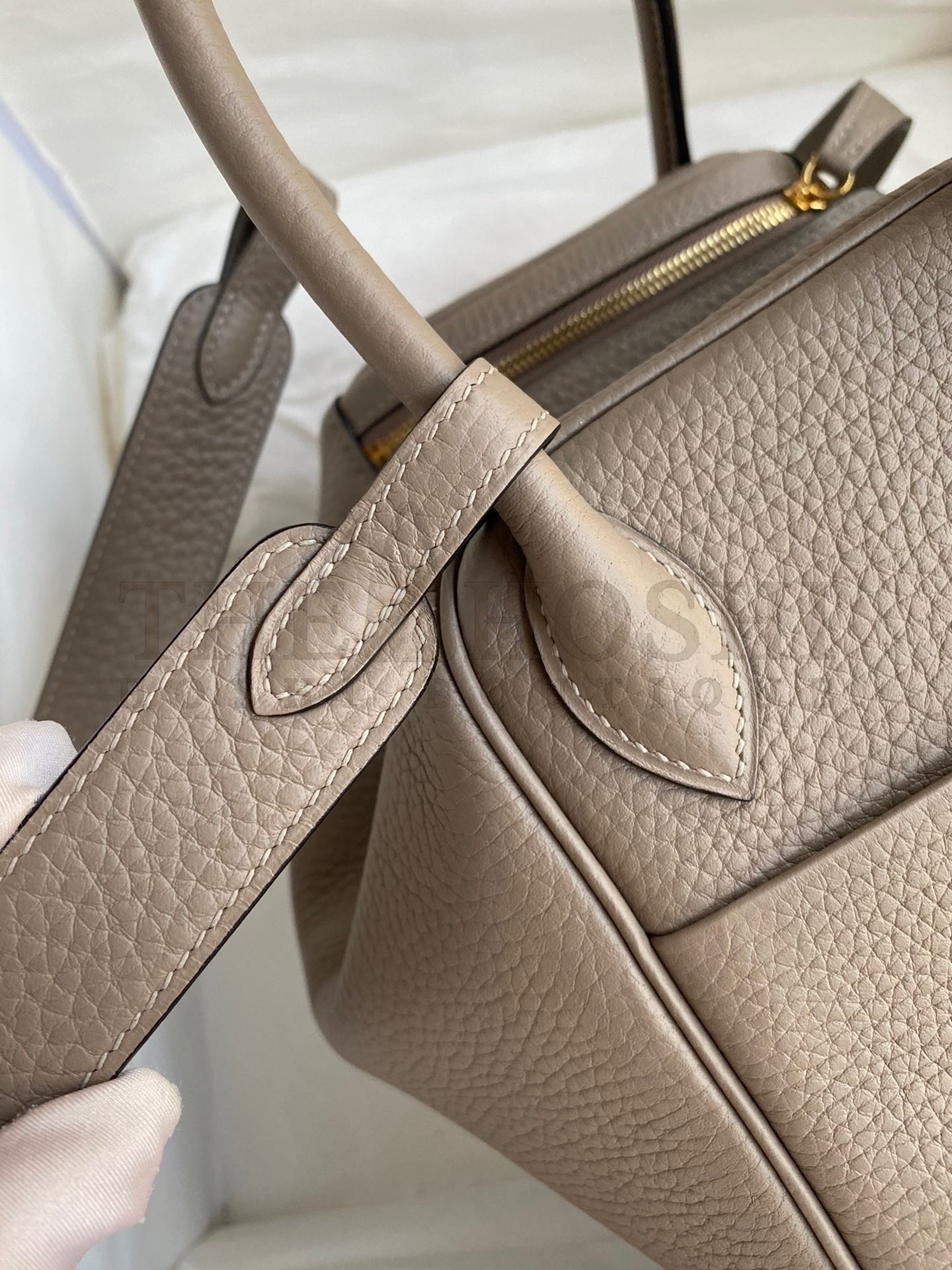 H**me5 Lindy 26 Handmade Bag In Gris Asphalt Clemence Leather Master Quality