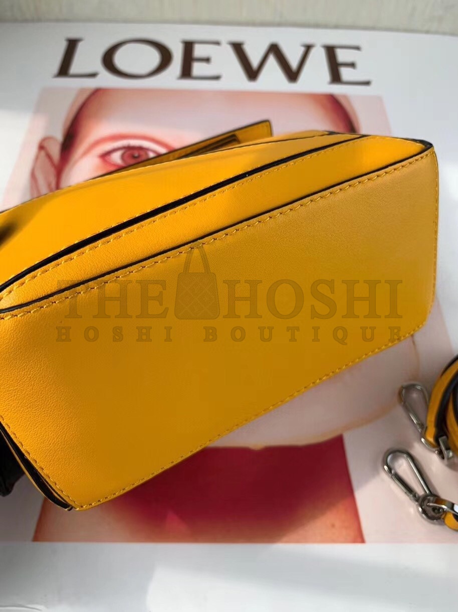 L0ew* Mini Puzzle Bag In Yellow Calfskin Leather Master Quality