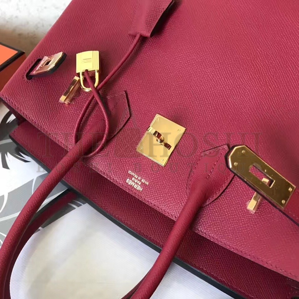 H**me5 Bordeaux Birkin 30cm Epsom Handmade Bag Master Quality