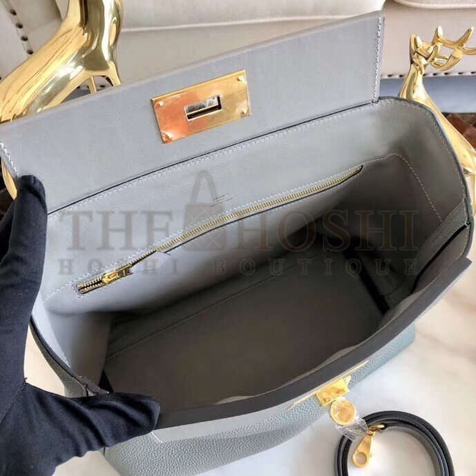 H**me5 24/24 29 Bag In Blue Glacier Clemence Calfskin Master Quality
