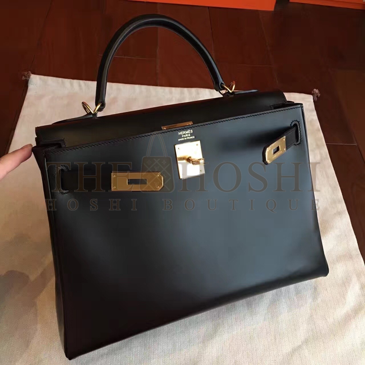 H**me5 Black Box Kelly Retourne 32cm Handmade Bag Master Quality