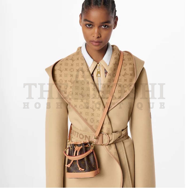 L0vis Vvtt0n LV Women Nano Noé Bucket Bag Monogram Coated Canvas Brown Master Quality