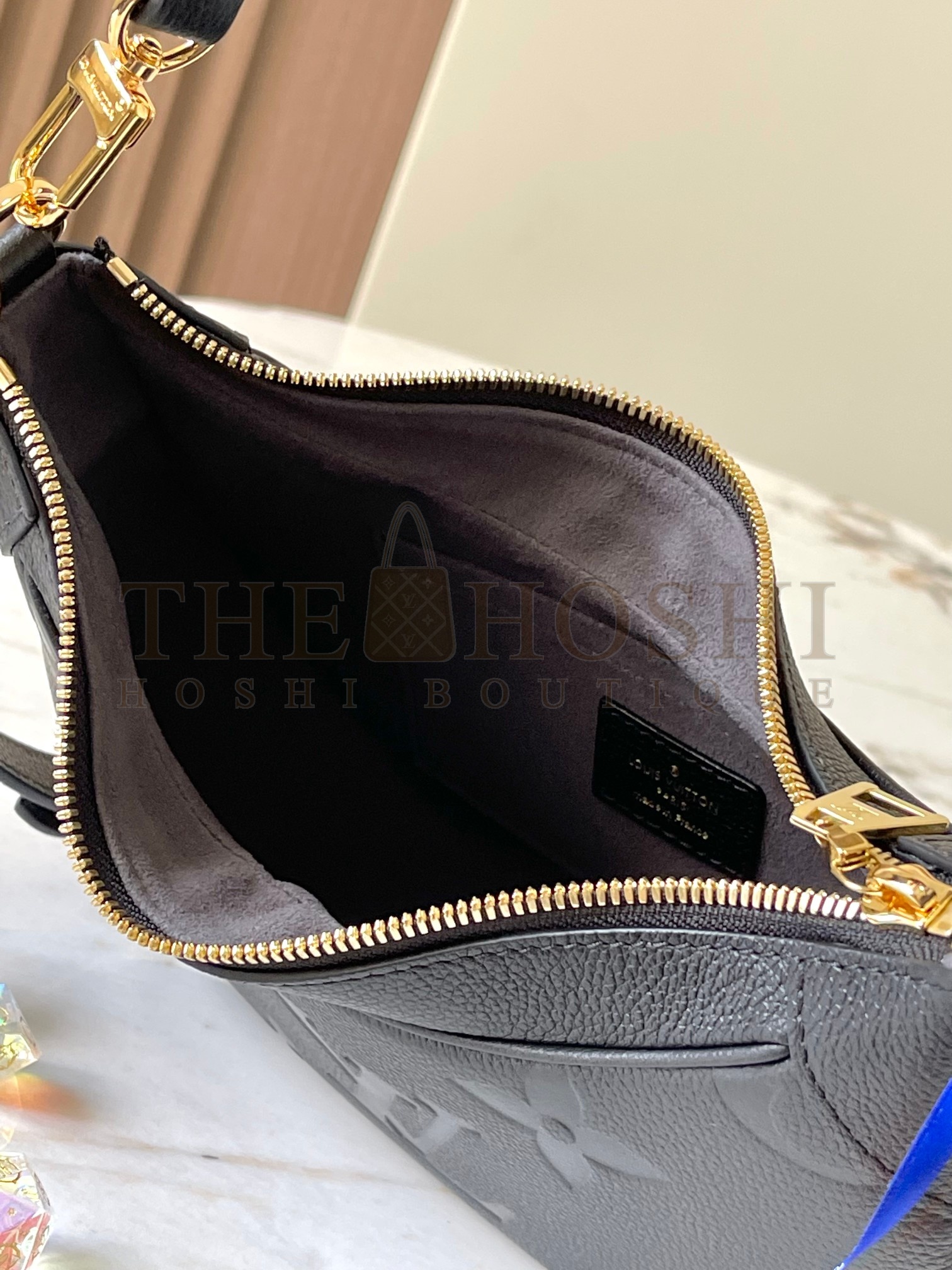 L0vis Vvtt0n LV Women Bagatelle Black Handbag Monogram Empreinte Embossed Grained Cowhide M46002 Master Quality