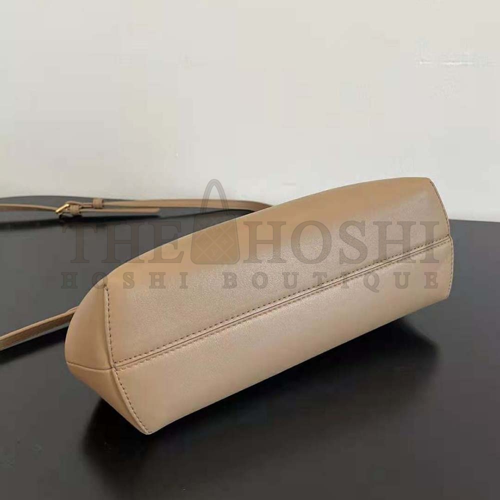 F**di Women First Small Beige Leather Bag with Exotic Details Master Quality