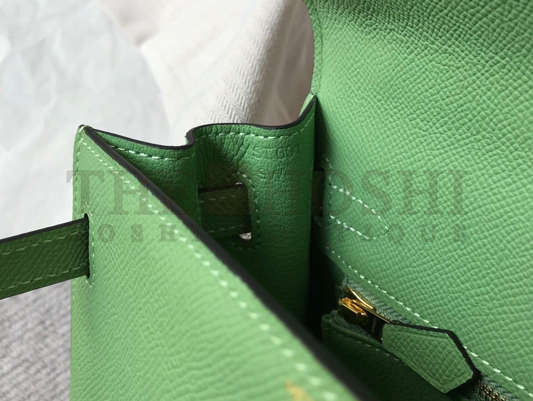 H**me5 Kelly 28cm Sellier Bag in Vert Cypres Epsom Calfskin GHW Master Quality