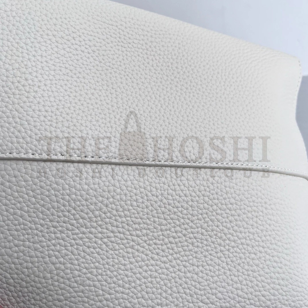 The R0w Large N/S Park Tote in Ivory Grained Leather Master Quality