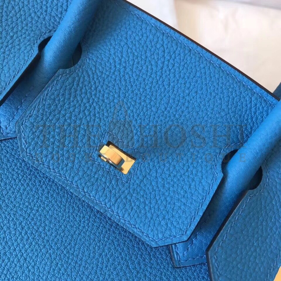 H**me5 Blue Zanzibar Birkin 30cm Clemence Handmade Bag Master Quality