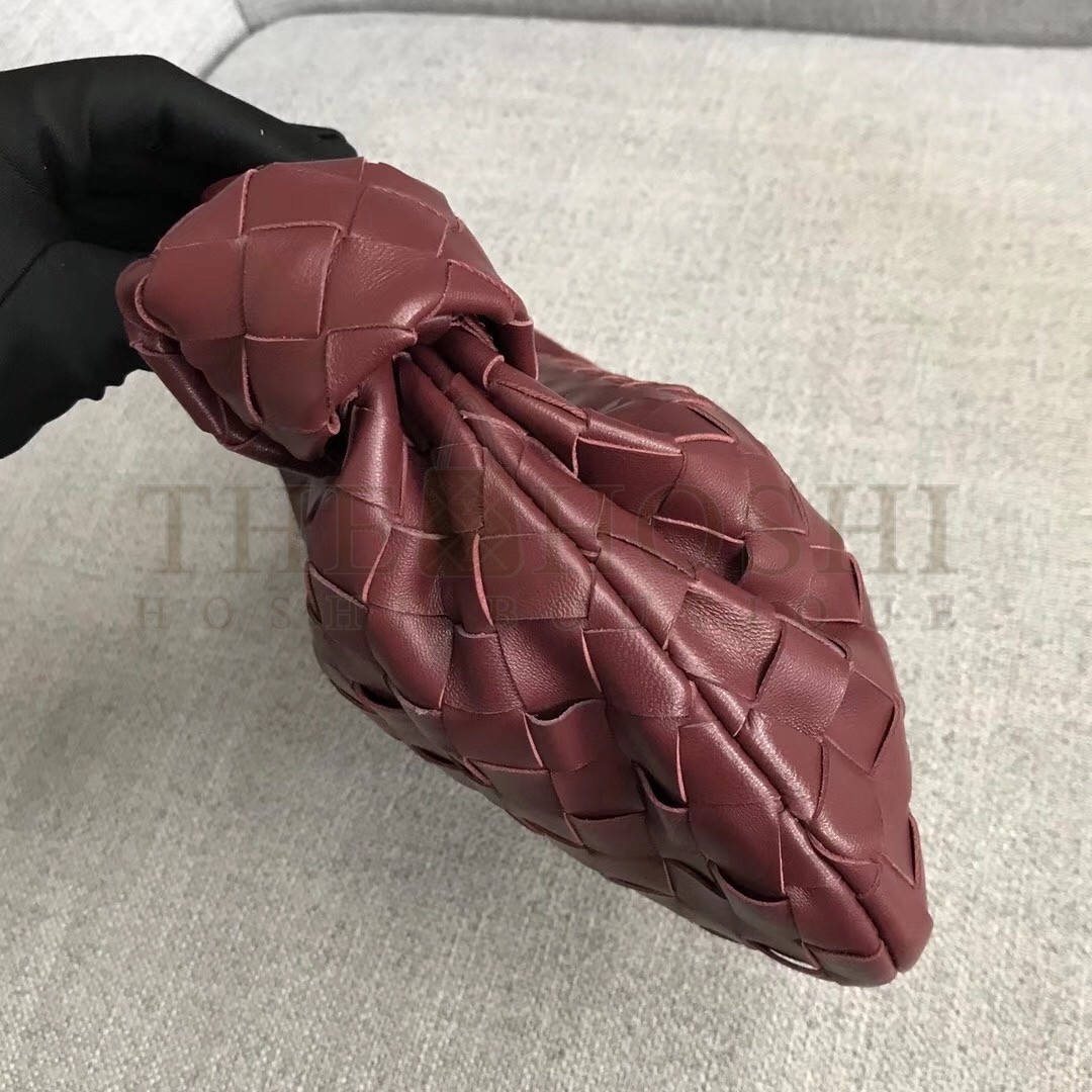 B0tt*ga Ven*ta Mini BV Jodie Bag In Bordeaux Woven Leather Master Quality