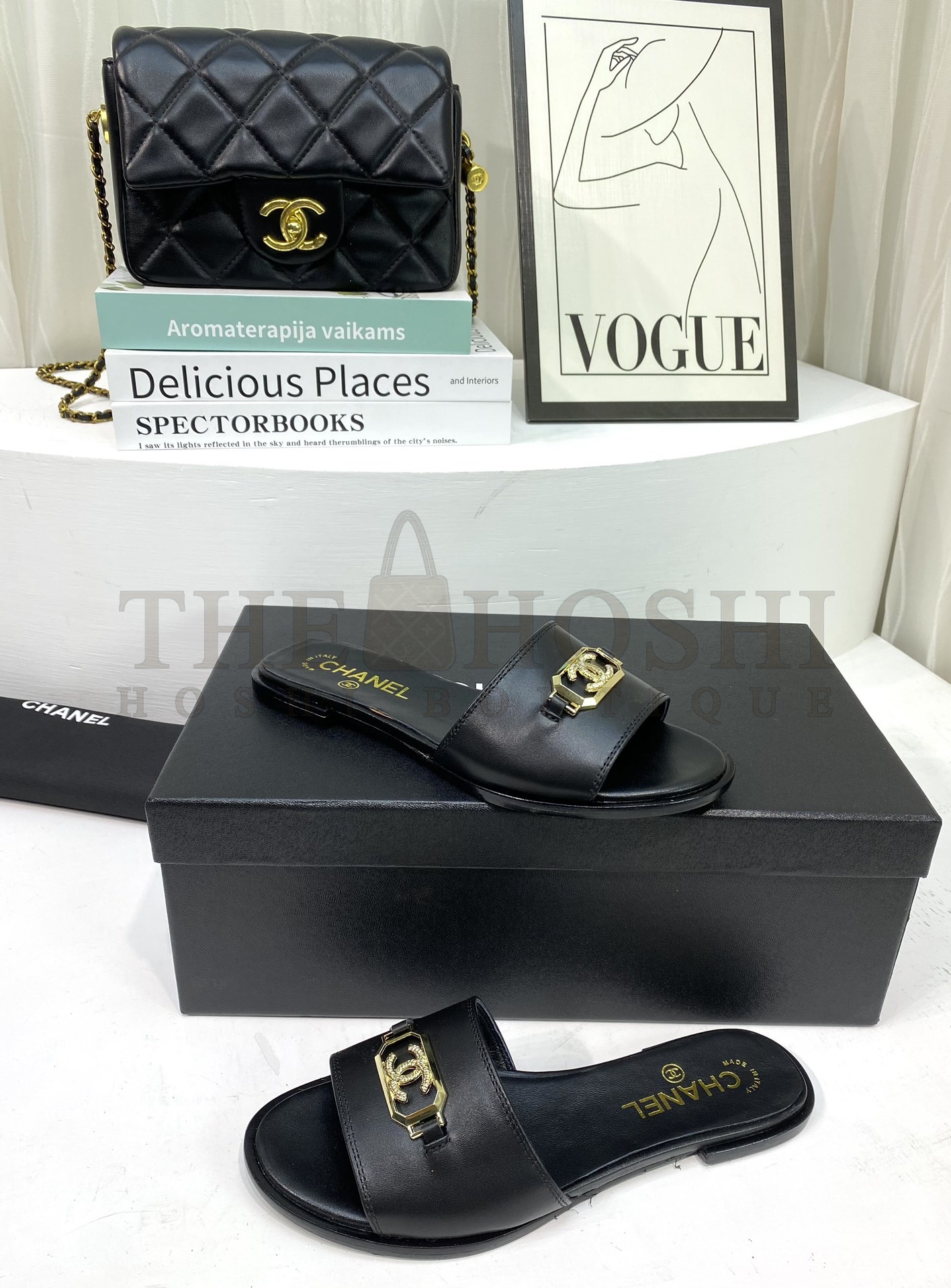 Ch**el Classic CC Logo Slide Sandals Master Quality