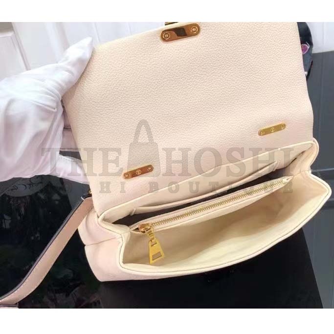 L0vis Vvtt0n LV Women Madeleine BB Handbag Crème Beige Embossed Grained Cowhide Master Quality
