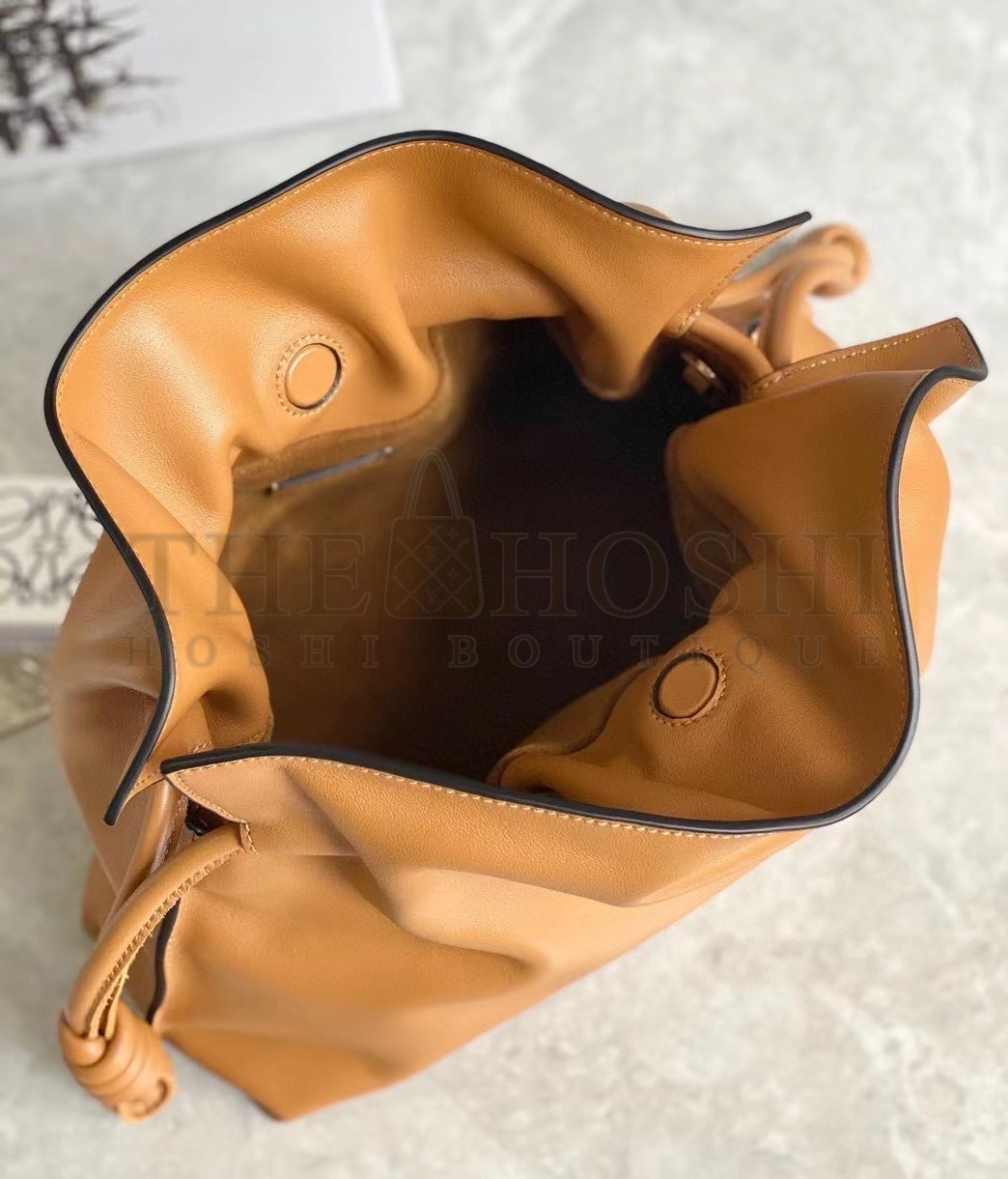 L0ew* Flamenco Clutch Bag In Brown Calfskin Master Quality