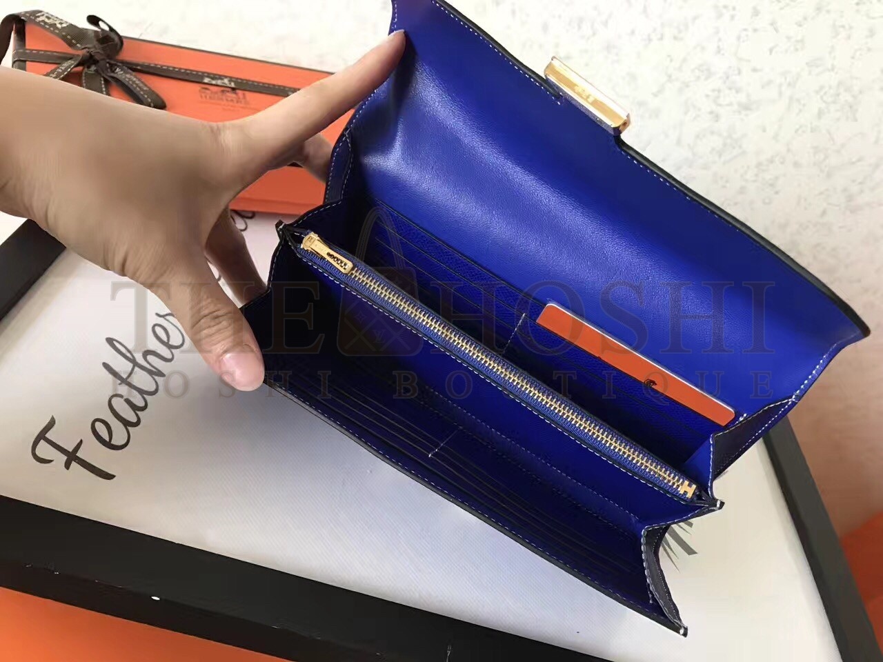 H**me5 Blue Electric Epsom Constance Long Wallet Master Quality