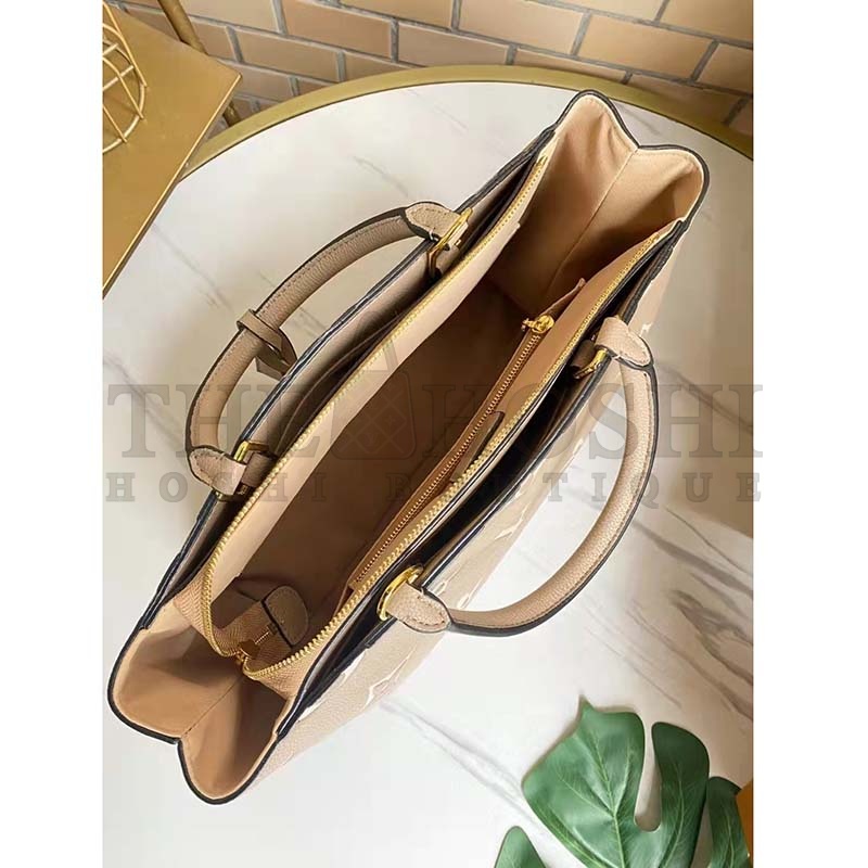 L0vis Vvtt0n LV Women Grand Palais Tote Bag Dove Monogram Embossed Grained Cowhide Master Quality