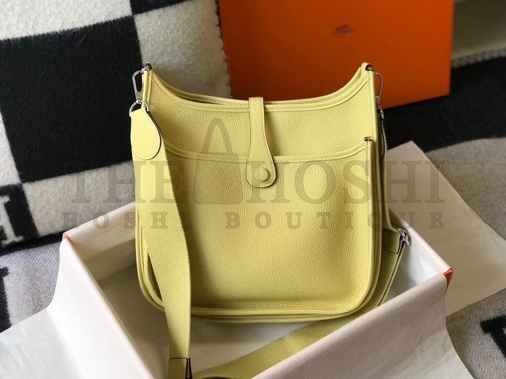 H**me5 Evelyne III 29 Bag In Jaune Poussin Clemence Leather Master Quality