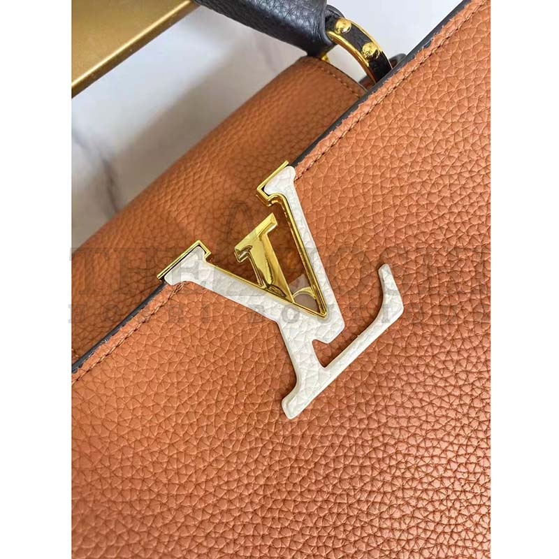 L0vis Vvtt0n LV Women Capucines BB Handbag Gold Noir Taurillon Leather Master Quality
