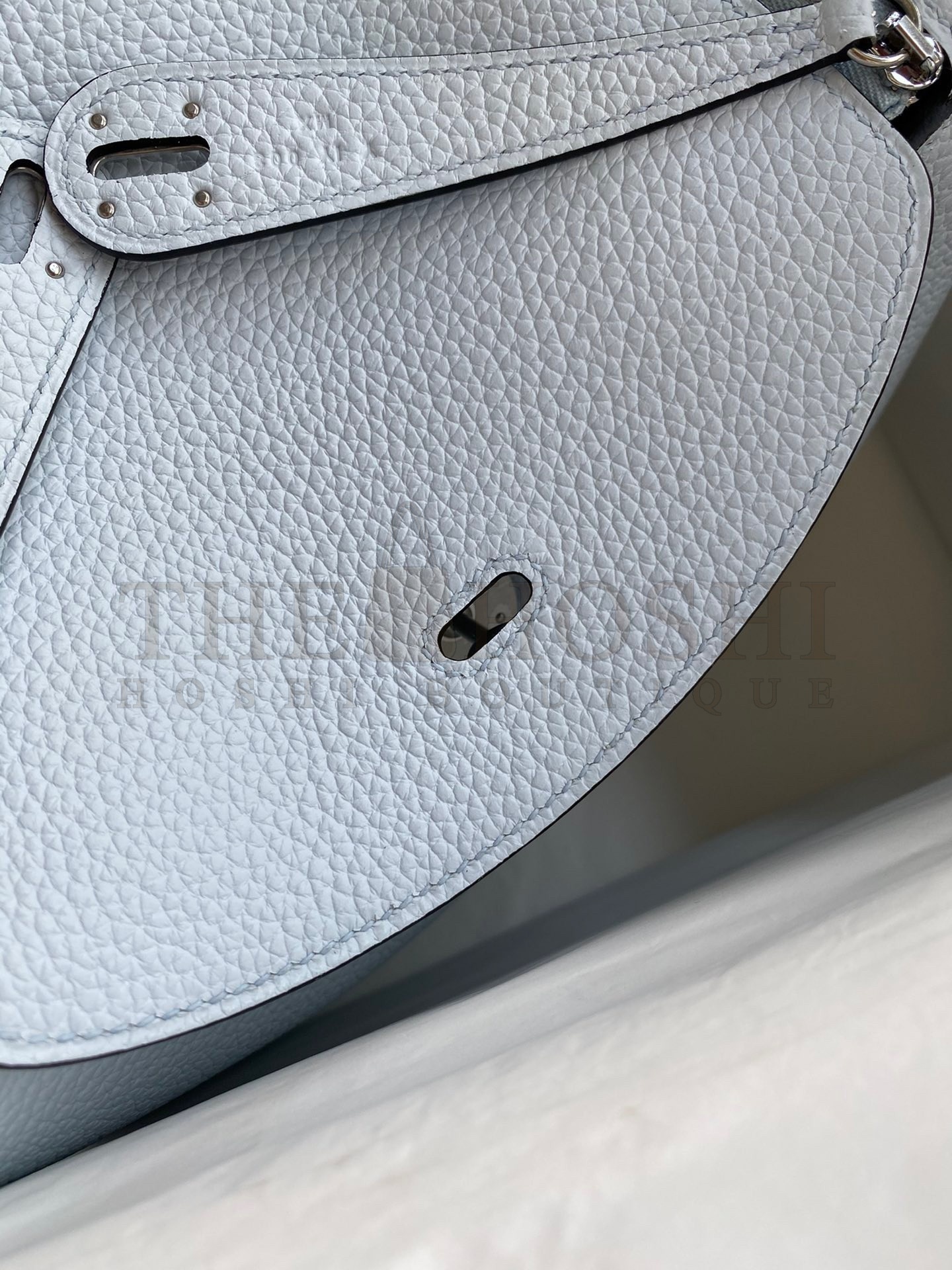 H**me5 Lindy 26 Handmade Bag In Blue Brume Clemence Leather Master Quality