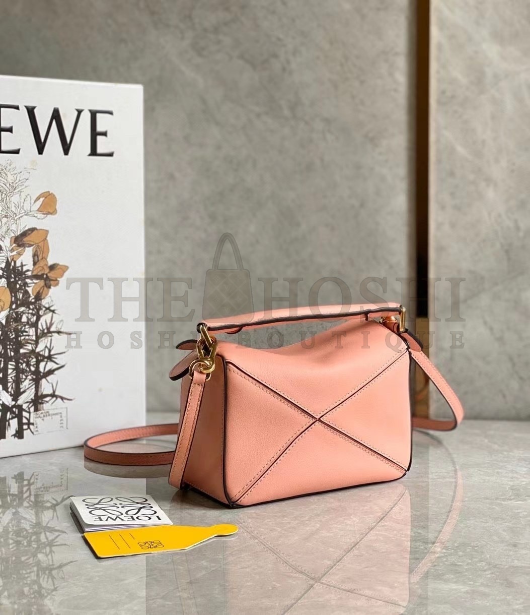 L0ew* Puzzle Mini Bag In Blossom Calfskin Leather Master Quality