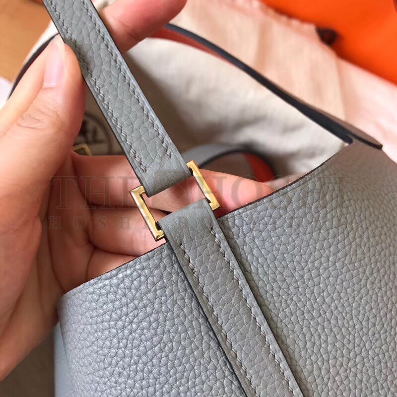 H**me5 Bicolor Picotin Lock PM 18cm Blue Lin Bag Master Quality