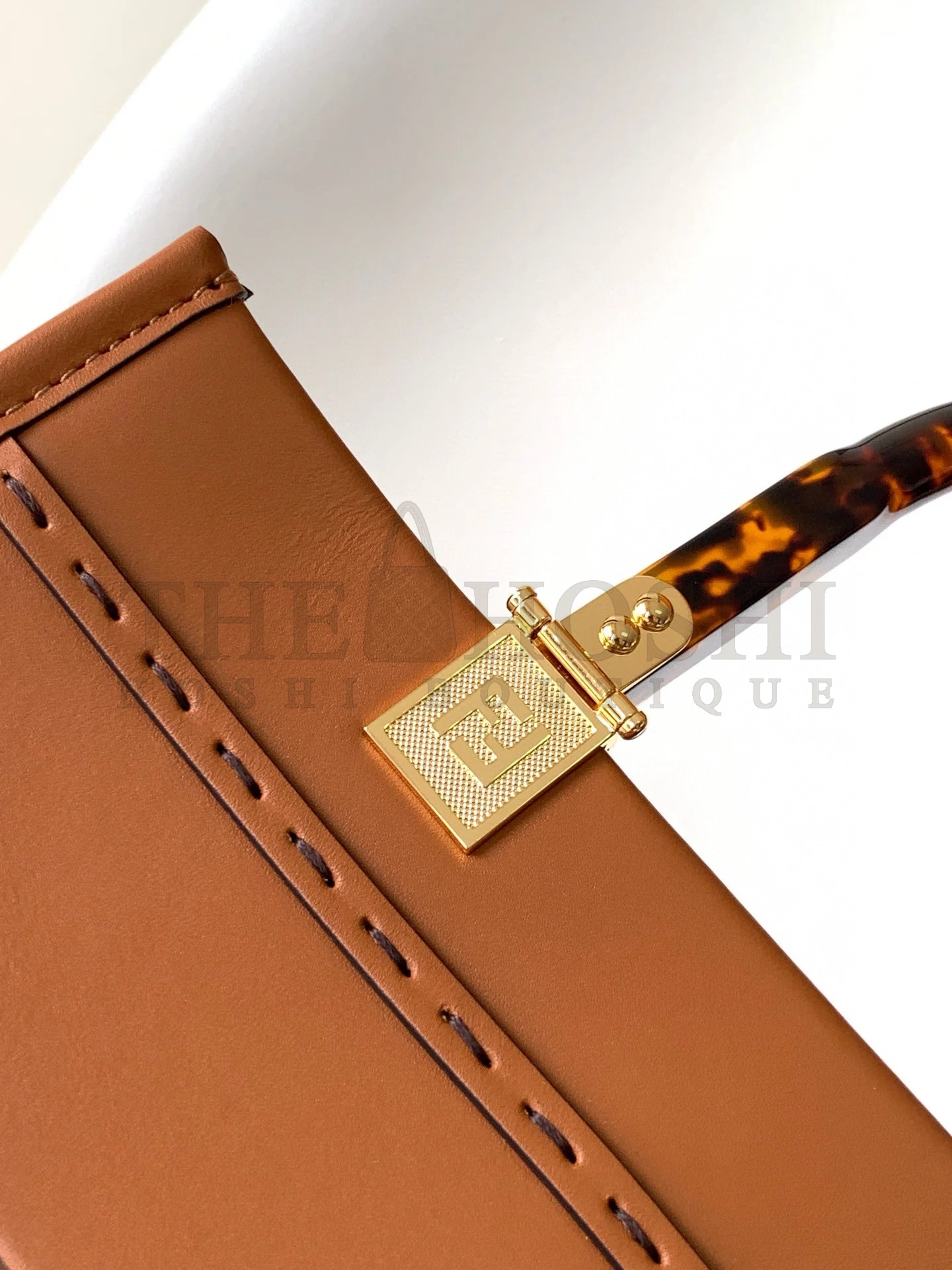 F**di Sunshine Small Tote Bag In Brown Calfskin Master Quality