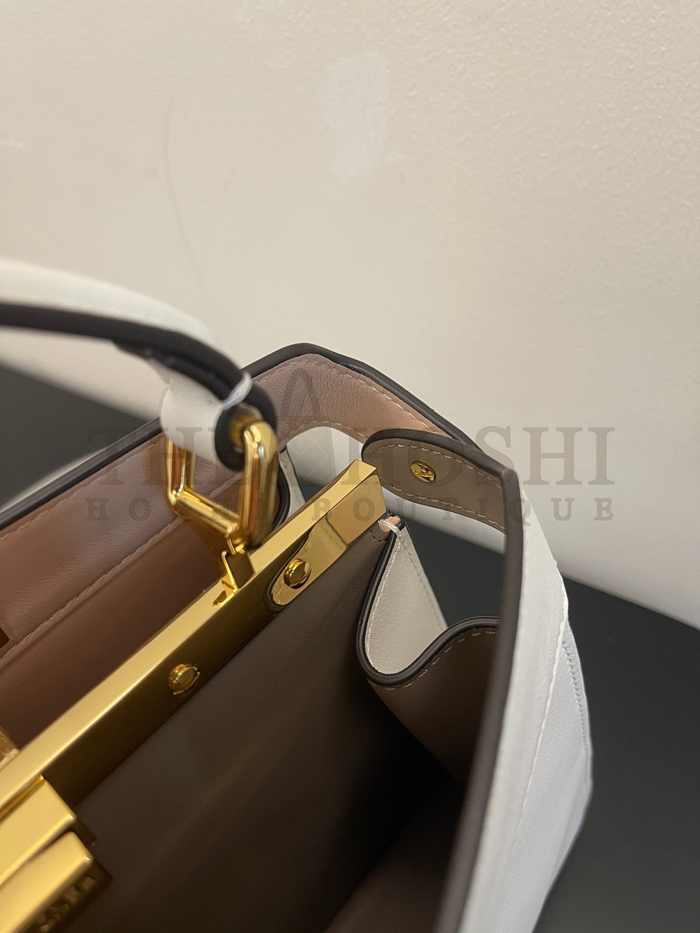 F**di Peekaboo ISeeU Small Bag In White Calfskin Master Quality