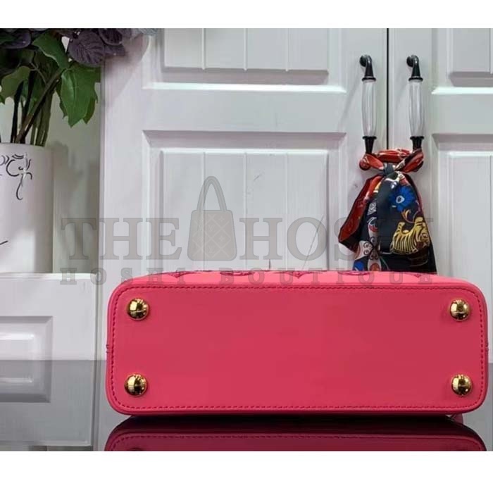L0vis Vvtt0n LV Women Capucines BB Handbag Pink Calfskin Leather Cowhide Lining Master Quality