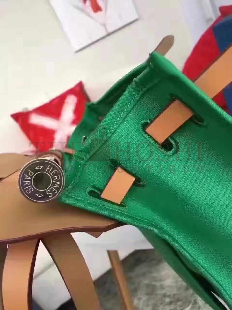 H**me5 Herbag Zip PM 31cm Bag In Green Canvas Master Quality