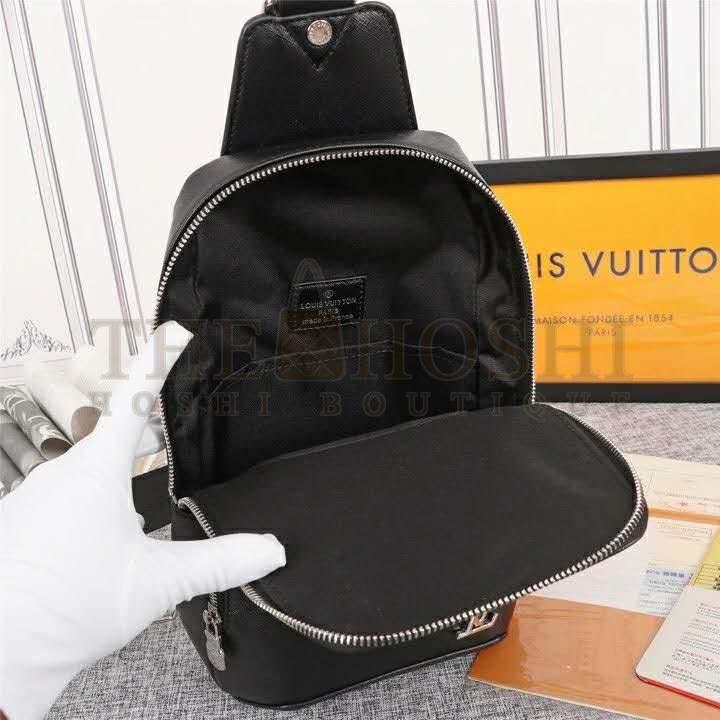 L0vis Vvtt0n LV Men Avenue Sling Bag Taiga Leather-Black Master Quality