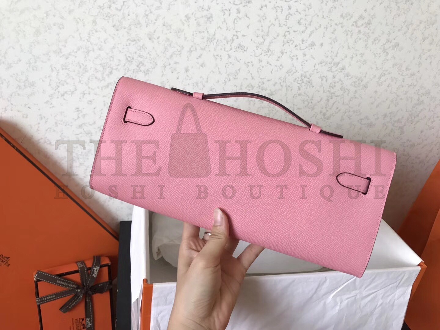 H**me5 Pink Epsom Kelly Cut Handmade Bag Master Quality