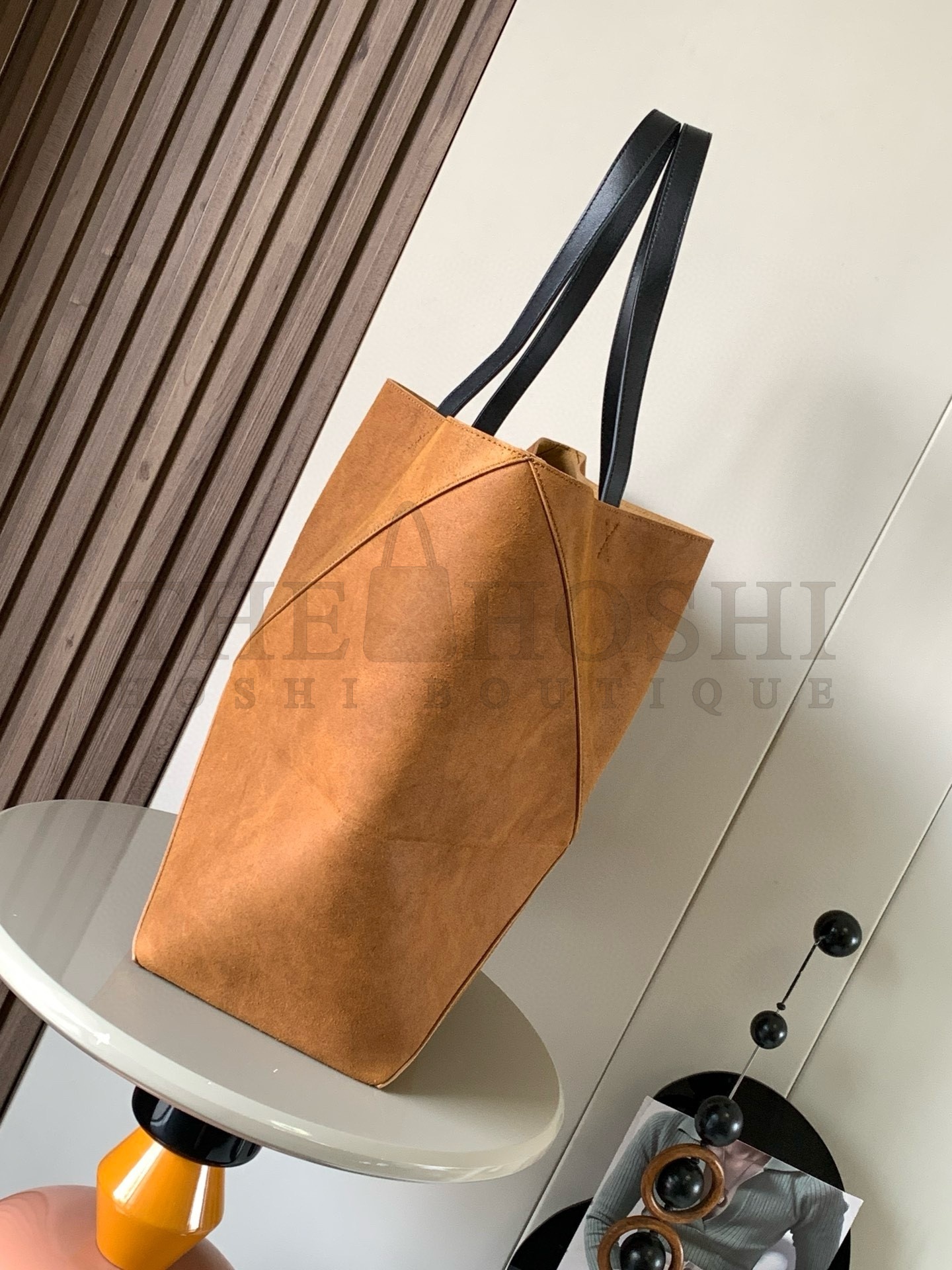L0ew* XL Puzzle Fold Tote Bag in Brown Suede Calfskin Master Quality