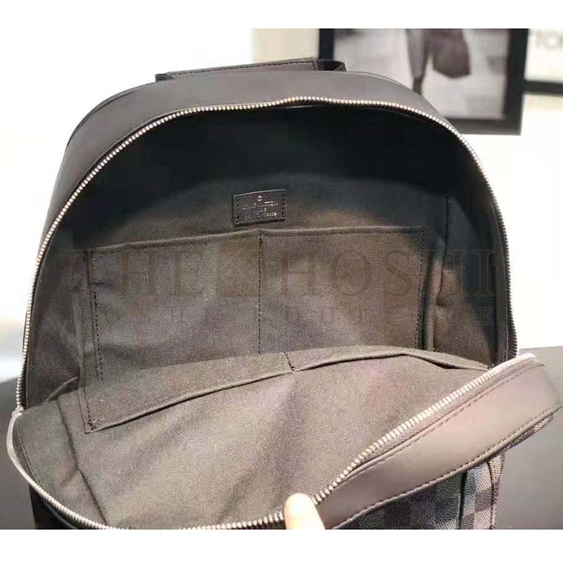 L0vis Vvtt0n LV Men Josh Backpack in Damier Graphite Canvas-Grey Master Quality