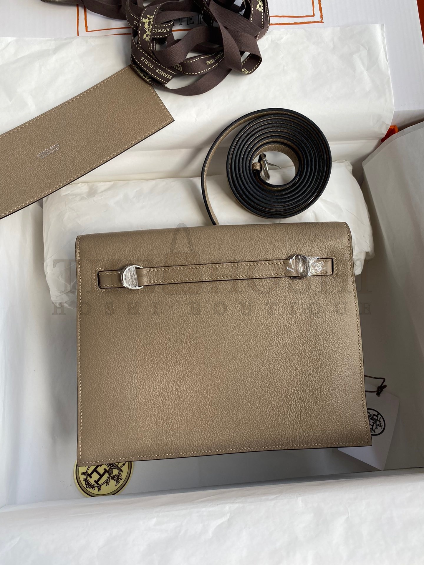 H**me5 Kelly Danse II Handmade Bag In Gris Tourterelle Evercolor Calfskin Master Quality