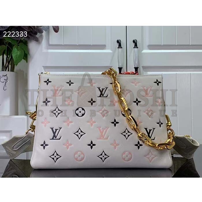 L0vis Vvtt0n LV Women Coussin BB Handbag Tricolor Bag Beige Lambskin Master Quality