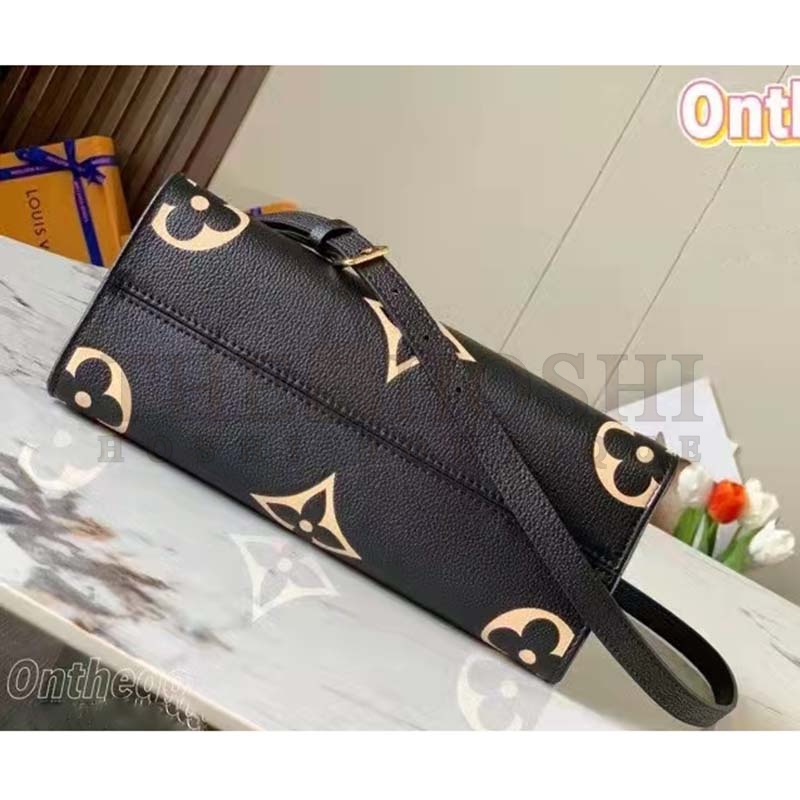 L0vis Vvtt0n LV Women Onthego  Tote Black Embossed Grained Cowhide Leather PM M45659 (25 x 19 x 11.5 cm) GM M45945 (41 x 34 x 19 cm) Master Quality