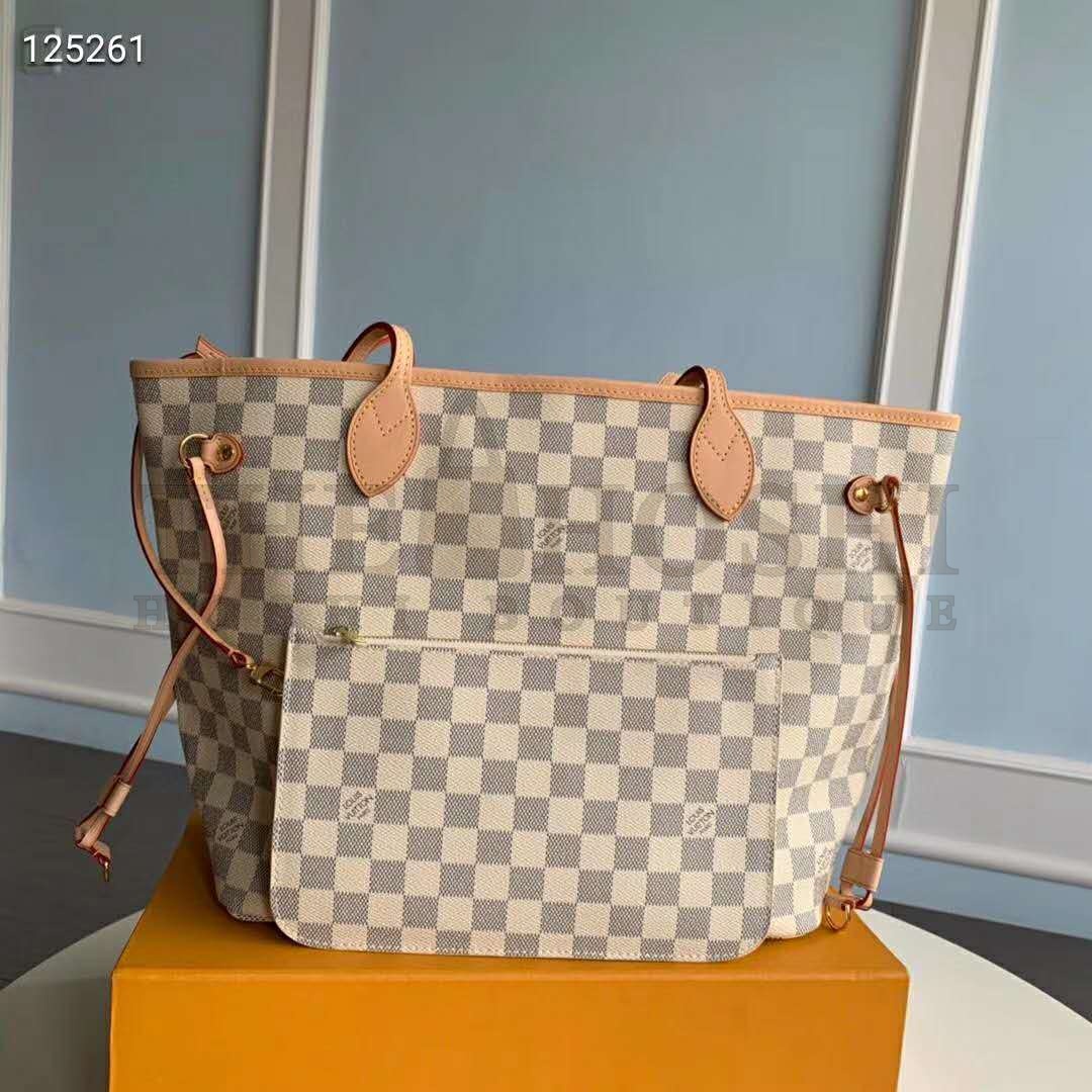 L0vis Vvtt0n LV Women Neverfull GM Tote Damier Azur Canvas Master Quality