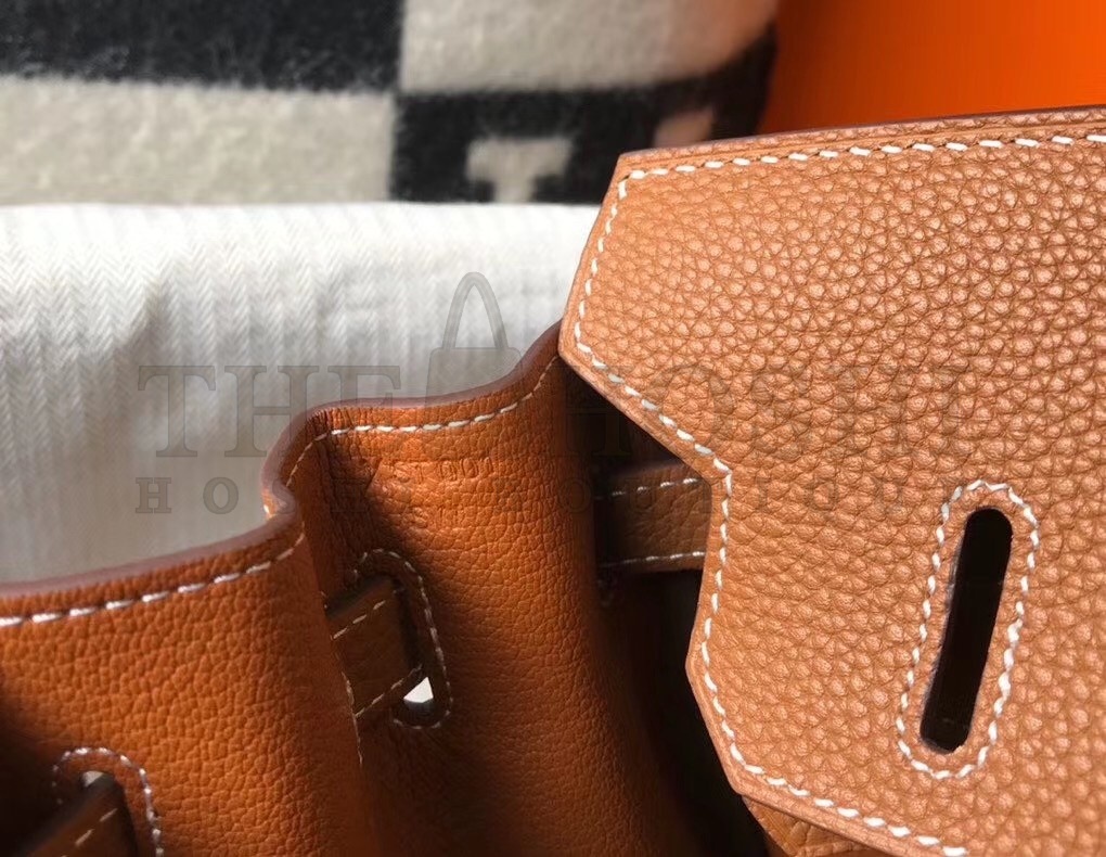 H**me5 Birkin 25cm Bag In Gold Clemence Leather Master Quality