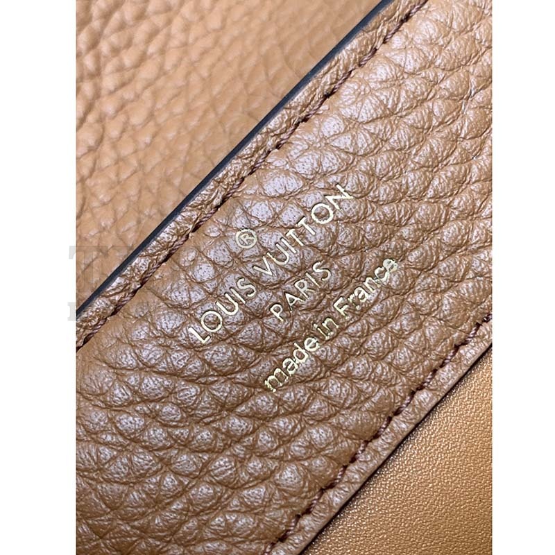 L0vis Vvtt0n LV Women Capucines Mini Handbag Golden Yellow Taurillon Leather Python Skin Master Quality