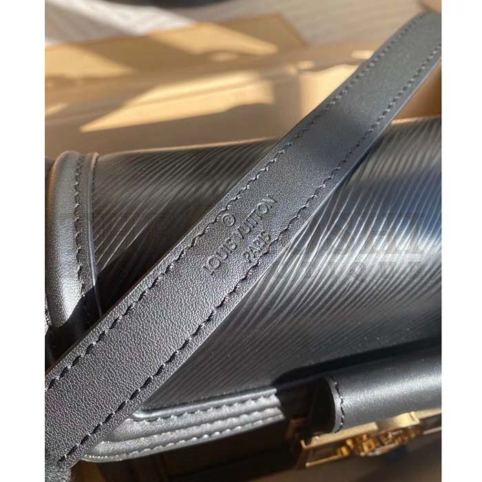 L0vis Vvtt0n LV Women Mini Dauphine Handbag Black Epi Grained Cowhide Leather Microfiber Lining Master Quality