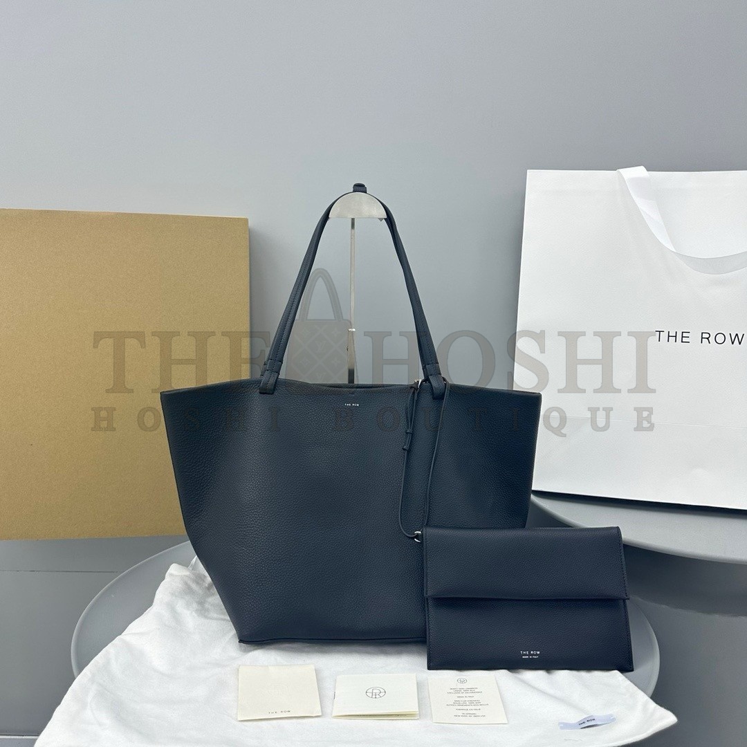 The R0w Medium Park Tote in Black Grained Leather Master Quality