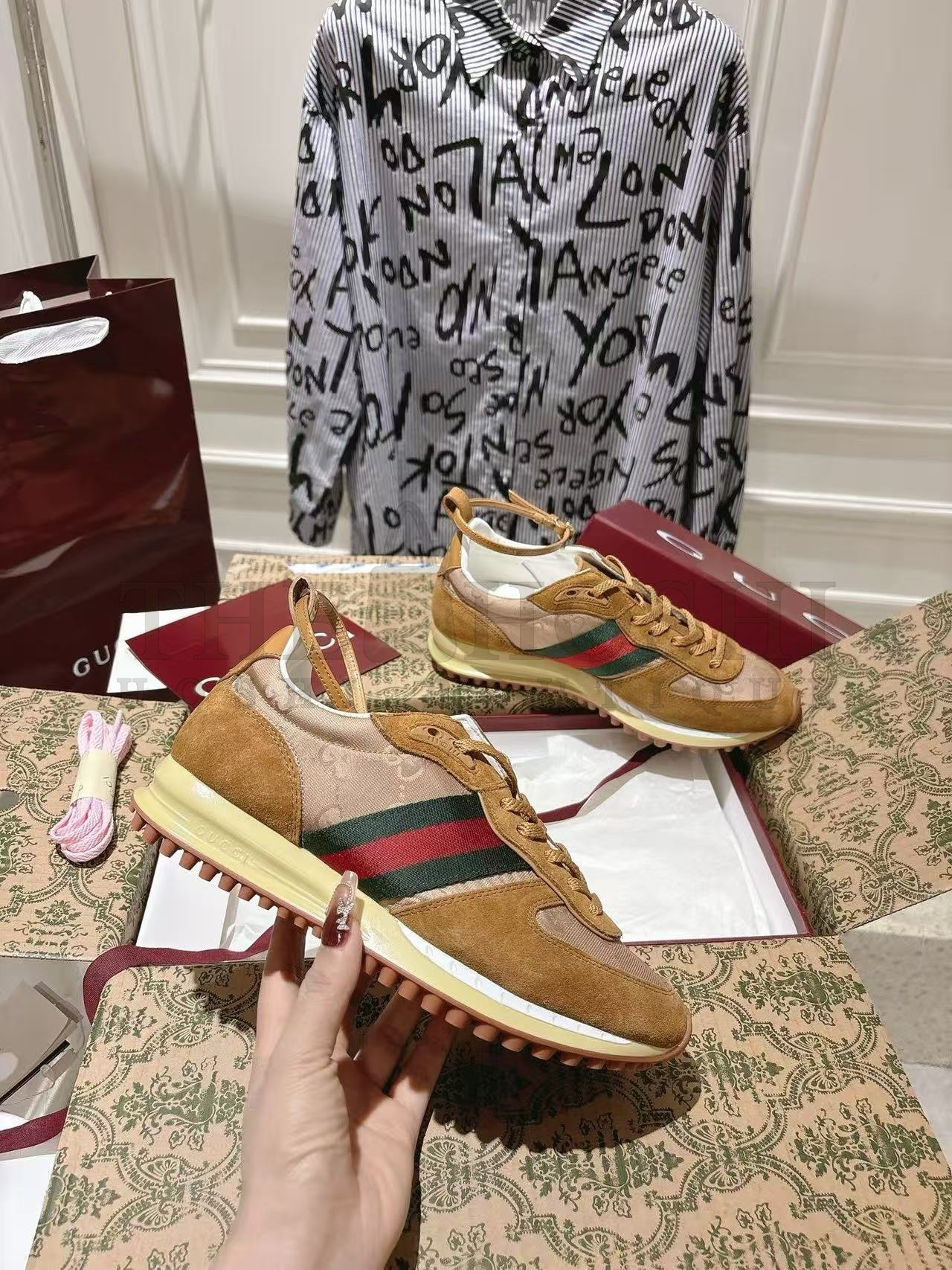 Gvc*1 25S Spring Summer Retro Running Sneakers Women’s Mesh Leather Master Quality