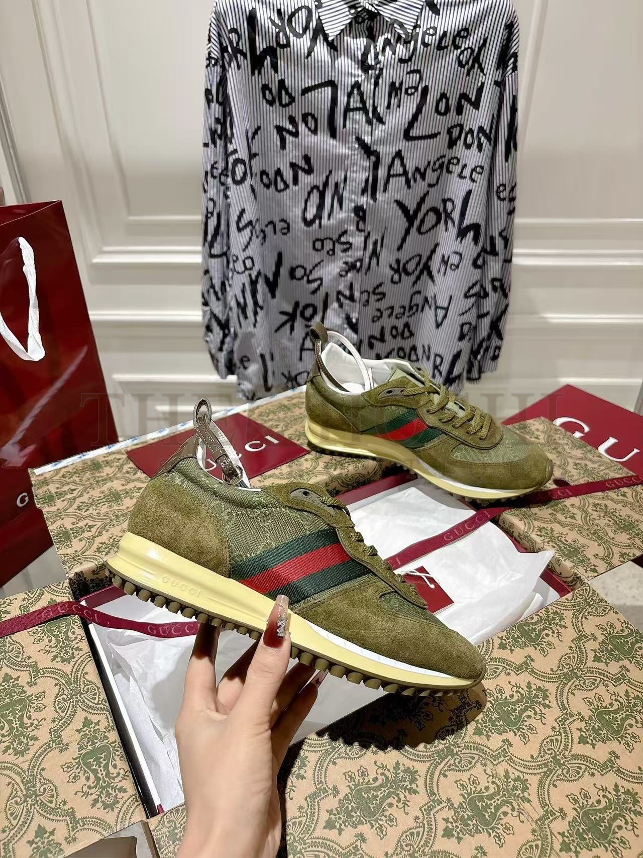 Gvc*1 25S Spring Summer Retro Running Sneakers Women’s Mesh Leather Master Quality