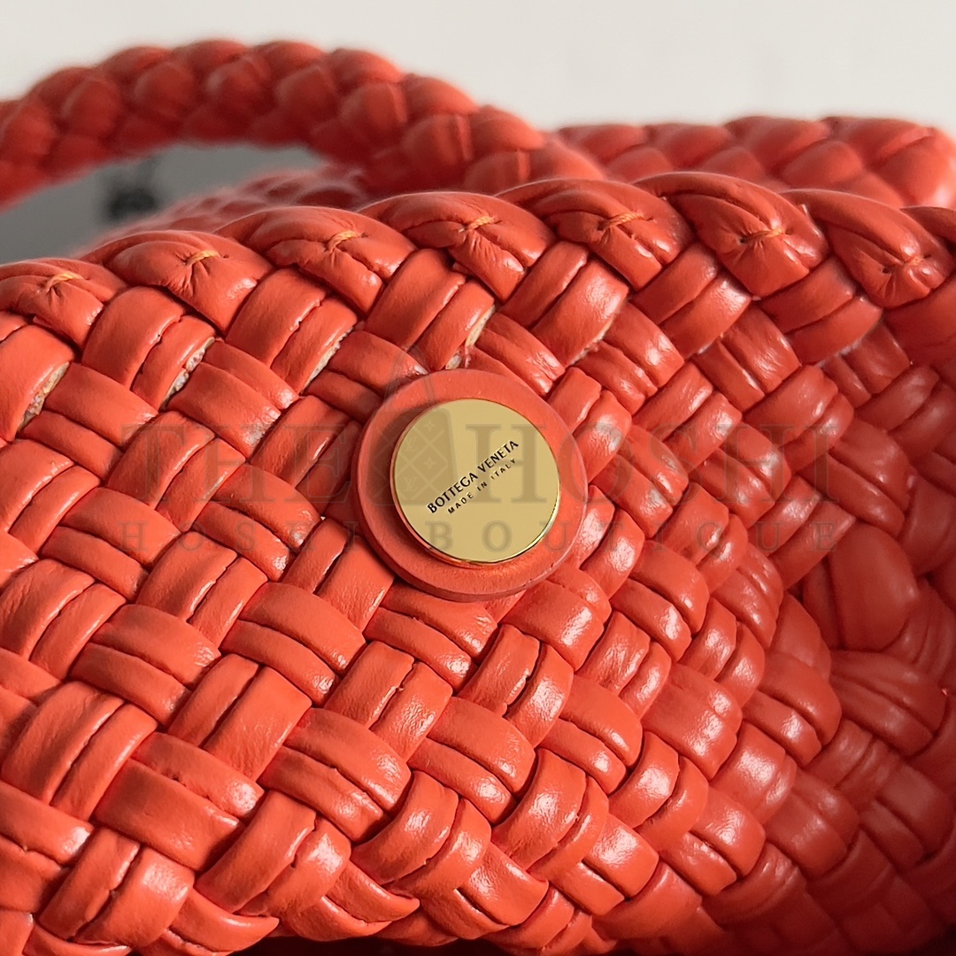 B0tt*ga Ven*ta BV TOSCA Mini Intrecciato Woven Leather Handbag Red 20x15.5x7cm Master Quality