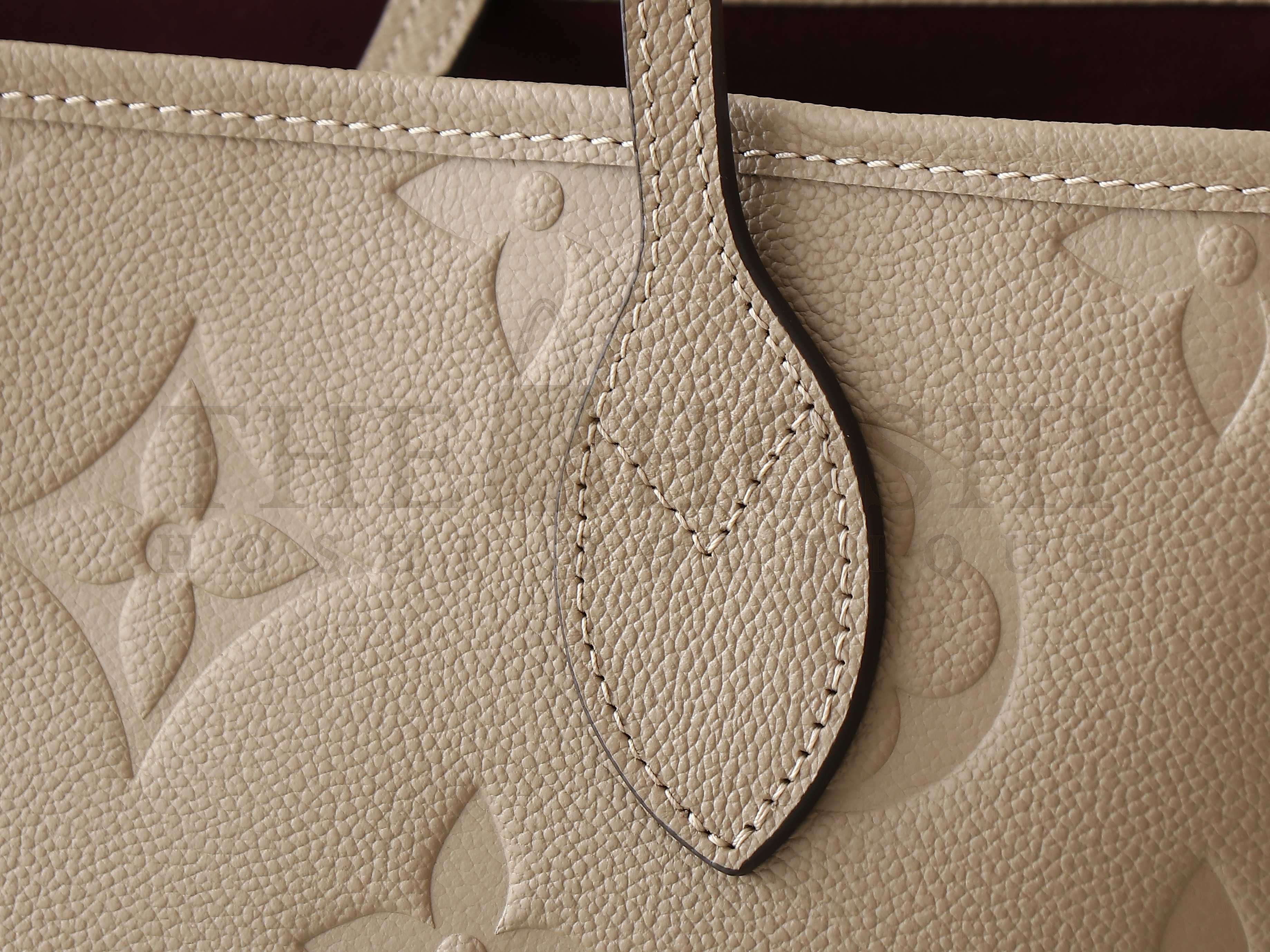 L0vis Vvtt0n LV Women Neverfull MM Tote Tourterelle Gray Embossed Cowhide Leather Master Quality